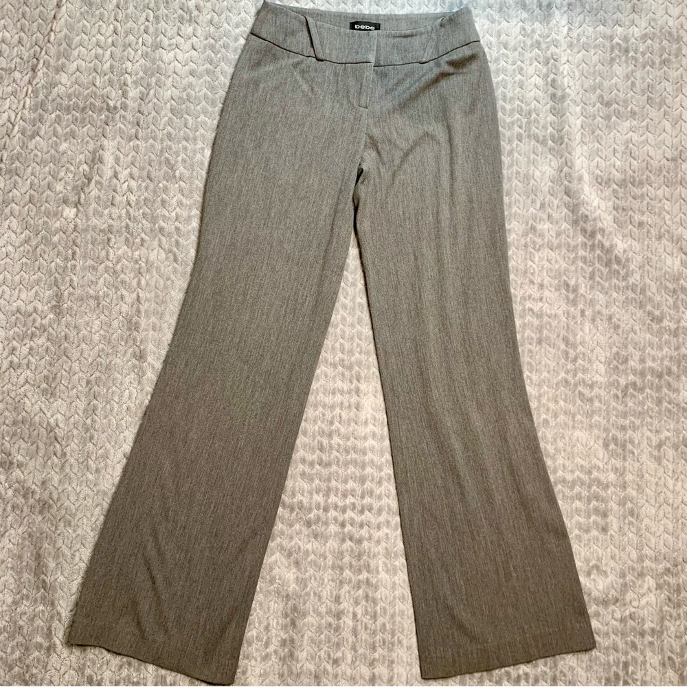 bebe Gray Boot Cut Dress Pants